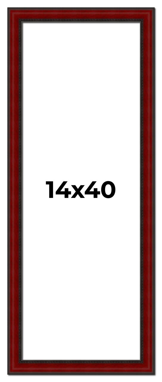 Panoramic Weathered Red Picture Frame - UV Acrylic, Foam Board Backing, Hanging Hardware